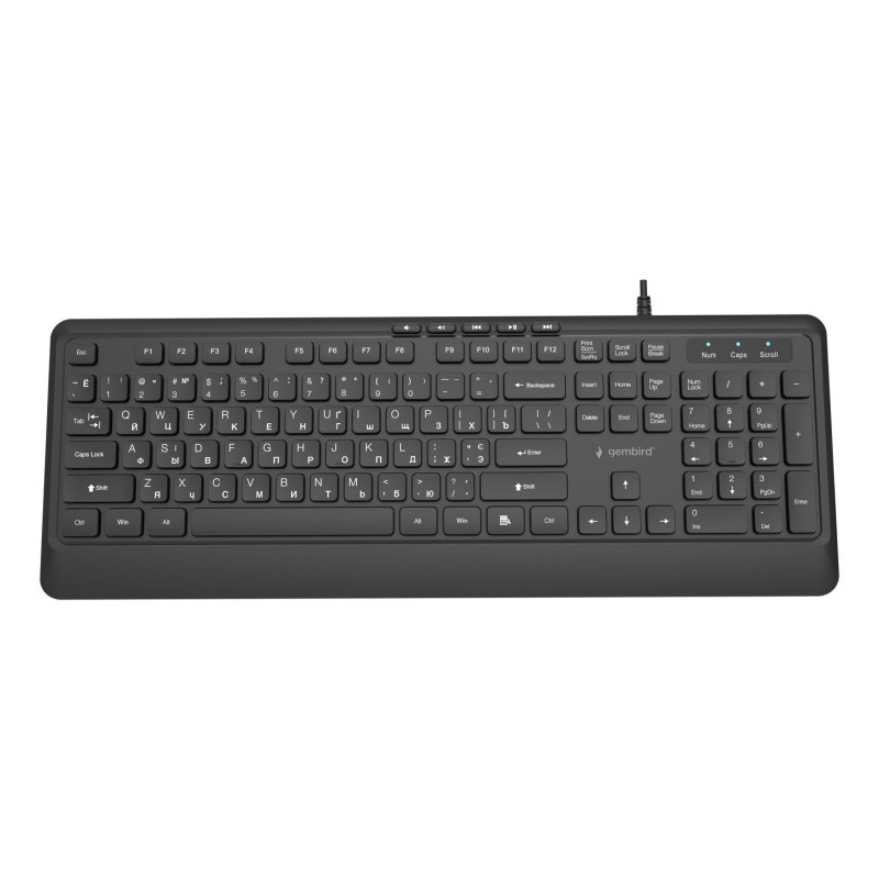 KEYBOARD MULTIMEDIA USB CYRILL / BLACK KB-MCH-05-CYRL GEMBIRD KB-MCH-05-CYRL (8716309137119)