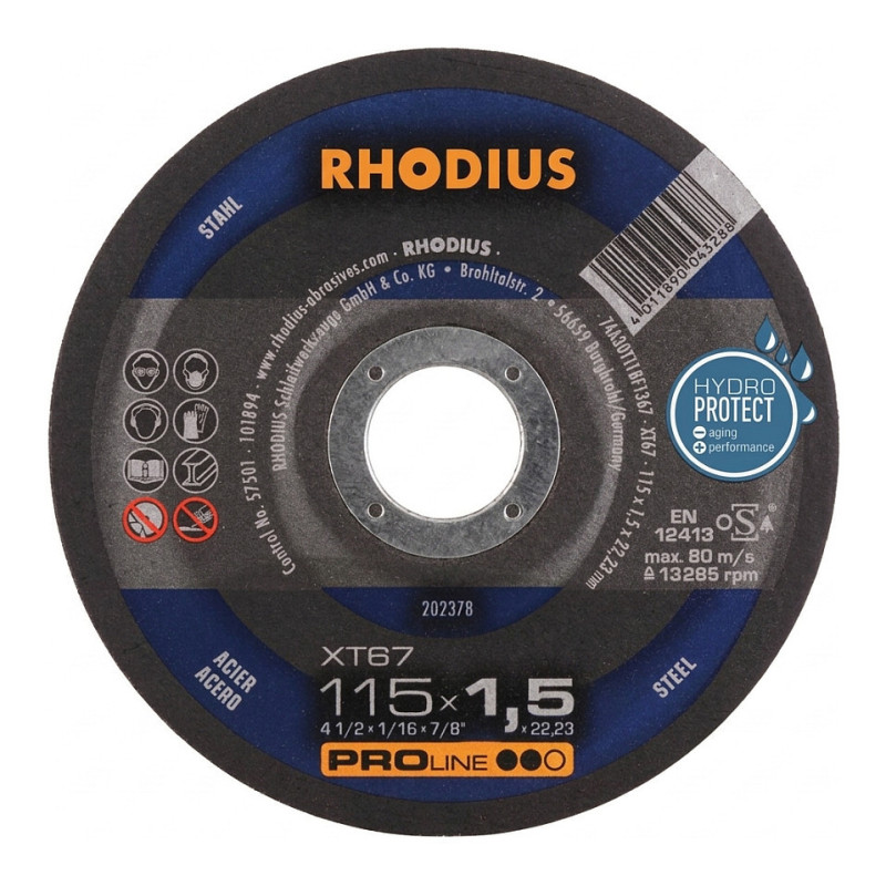 RHOD XT 67 115x1.5x22.23 pjovimo diskas Pro mėlynas