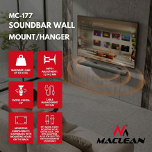 Maclean Soundbar Wall Mount...