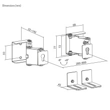 Maclean Soundbar Wall Mount / Bracket, angle adjustment +8°-8°, max. load 10 kg, made of steel, MC-177 Maclean Soundbar Wall Mount / Bracket, angle adjustment +8°-8°, max. load 10 kg, made of steel, MC-177