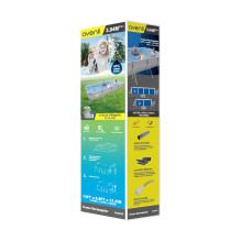 AVENLI grey frame pool, 394x207x80 AVENLI grey frame pool, 394x207x80