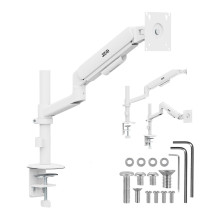 Ergo Office Monitor Mount / Hanger, Gas Spring, 17"-32", 1-10 kg, Matte White, Max. VESA 100x100, ER-691 W Ergo Office Monitor Mount / Hanger, Gas Spring, 17"-32", 1-10 kg, Matte White, Max. VESA 100x100, ER-691 W