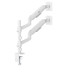 Ergo Office Mount / Hanger for 2 Monitors, Gas Spring, 17"-32", 1-10 kg, Matte White, ER-692 W Ergo Office Mount / Hanger for 2 Monitors, Gas Spring, 17"-32", 1-10 kg, Matte White, ER-692 W