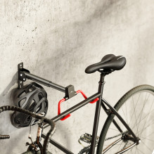 Maclean Horizontal Wall-Mounted Bike Rack, Steel, Max. Load 30 kg, Adjustable Angle, MC-172