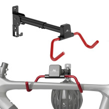 Maclean Horizontal Wall-Mounted Bike Rack, Steel, Max. Load 30 kg, Adjustable Angle, MC-172