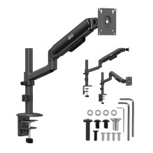 Ergo Office Monitor Mount / Hanger, Gas Spring, 17"-32", 1-10 kg, Matte Black, Max. VESA 100x100, ER-691 B Ergo Office Monitor Mount / Hanger, Gas Spring, 17"-32", 1-10 kg, Matte Black, Max. VESA 100x100, ER-691 B