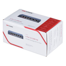 „Hikvision DS-3E0106HP-E“ tinklo jungtys, nevaldomas greitasis Ethernet (10 / 100 ms), PoE palaikymas, mėlynas „Hikvision DS-3E0106HP-E“ tinklo jungtys, nevaldomas greitasis Ethernet (10 / 100 ms), PoE palaikymas, mėlynas