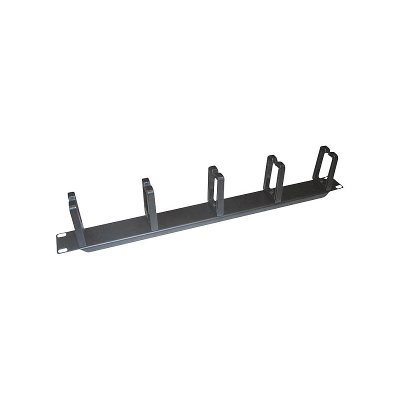 Kabelführungspanel 19" 1HE, mit 5 Plastikringen, schwarz LogiLink