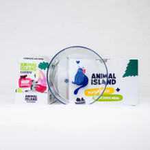 ANIMAL ISLAND Everyday Beef in broth Box - wet cat food - 12x85g + free plate