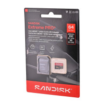 SanDisk Extreme PRO microSD UHS-I 64 GB MicroSDHC kortelė SanDisk Extreme PRO microSD UHS-I 64 GB MicroSDHC kortelė
