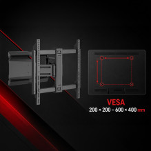 Maclean TV Mount / Bracket, max. VESA 600x400, 37-90", max. load 65 kg, black, MC-881 N Maclean TV Mount / Bracket, max. VESA 600x400, 37-90", max. load 65 kg, black, MC-881 N