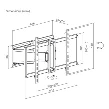 Maclean TV Mount / Bracket, max. VESA 600x400, 37-90", max. load 65 kg, black, MC-881 N Maclean TV Mount / Bracket, max. VESA 600x400, 37-90", max. load 65 kg, black, MC-881 N