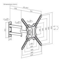 Maclean TV or Monitor Mount / Bracket, max. 23-65", max. load 30 kg, universal, max. VESA 400x400, MC-759 N Maclean TV or Monitor Mount / Bracket, max. 23-65", max. load 30 kg, universal, max. VESA 400x400, MC-759 N