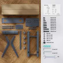 TV SET ACC MOBILE STAND / 32-75" / GRAPHITE TS1571-G ONKRON
