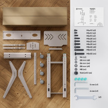 TV SET ACC MOBILE STAND / 32-75" / CHAMPAGNE TS1571-C ONKRON TV SET ACC MOBILE STAND / 32-75" / CHAMPAGNE TS1571-C ONKRON