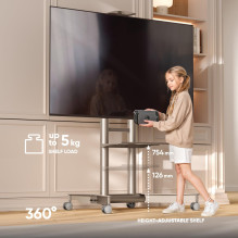 TV SET ACC MOBILE STAND / 32-75" / CHAMPAGNE TS1571-C ONKRON TV SET ACC MOBILE STAND / 32-75" / CHAMPAGNE TS1571-C ONKRON