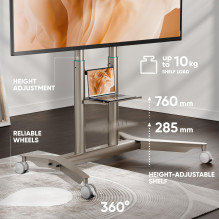 TV SET ACC MOBILE STAND / 55-90" / CHAMPAGNE TS1871-C ONKRON