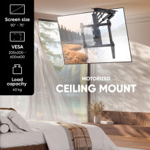 TV SET ACC CEILING MOUNT / 50-75" BLACK N3LE-B ONKRON TV SET ACC CEILING MOUNT / 50-75" BLACK N3LE-B ONKRON