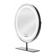 Makiažo veidrodis - Humanas HS-HM Scarlet 360º Sukimas, LED Apšvietimas, 3 Spalvų Temperatūros - Juodas Makiažo veidrodis - Humanas HS-HM Scarlet 360º Sukimas, LED Apšvietimas, 3 Spalvų Temperatūros - Juodas