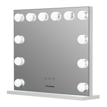 Veidrodinis Makiažas - Humanas HS-HM02 12 LED, Reguliuojamas Apšvietimas, USB Įkrovimas, Baltas Veidrodinis Makiažas - Humanas HS-HM02 12 LED, Reguliuojamas Apšvietimas, USB Įkrovimas, Baltas