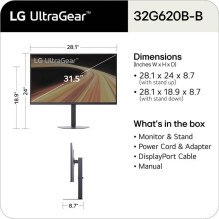 LCD Monitor, LG, 32 ", 32G620B-B