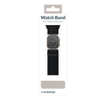 Mobilize Nylon Watch Band - Alpine - Black Connector - for Apple 38 / 40 / 41mm - Black Mobilize Nylon Watch Band - Alpine - Black Connector - for Apple 38 / 40 / 41mm - Black