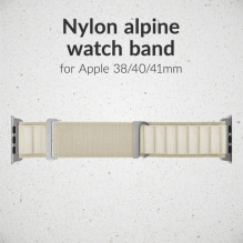 Mobilize Nylon Watch Band - Alpine - Titanium Connector - for Apple 38 / 40 / 41mm - Starlight Mobilize Nylon Watch Band - Alpine - Titanium Connector - for Apple 38 / 40 / 41mm - Starlight