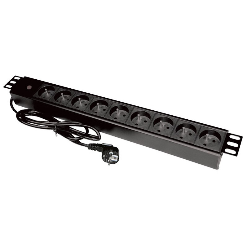 Ilgiklis - Alantec PZ09 1.8m 9 AC Lizdai Vidaus Juodas
