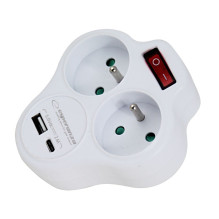 Elektros Išspliteris - Esperanza ELK311W 2 AC Išėjimai, USB 2.0, 3680W, Balta