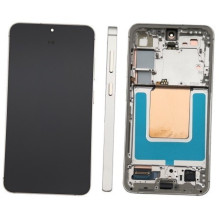 LCD screen Samsung S921 S24 with touch screen and frame Marble Grey original (assembled service pack)
