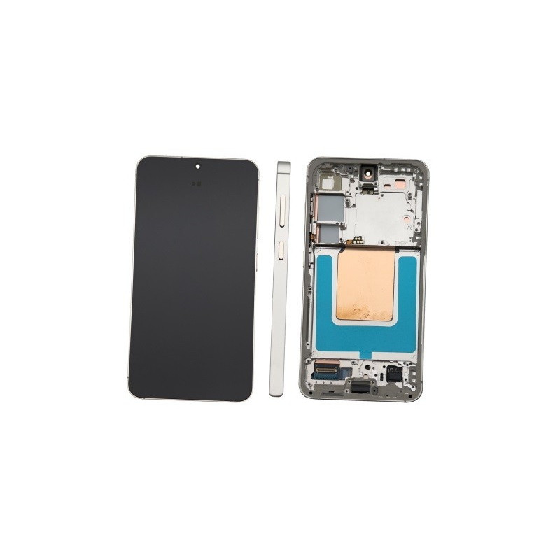 LCD screen Samsung S921 S24 with touch screen and frame Marble Grey original (assembled service pack)