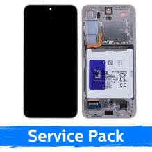 Ekranas skirtas Samsung S921 S24 su rėmeliu / Amber Yellow / (Service Pack) +INCLUDING BATTERY