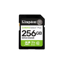Atminties Kortelė - Kingston 256GB SDXC Canvas Select Plus Gen3 150MB / s V10 Atminties Kortelė - Kingston 256GB SDXC Canvas Select Plus Gen3 150MB / s V10