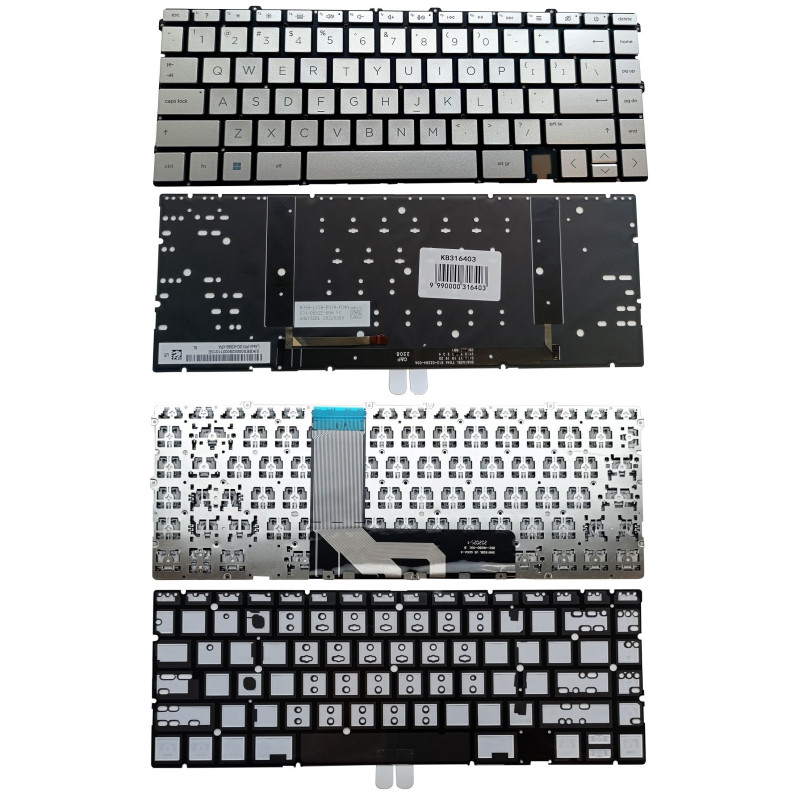 Klaviatūra - HP Envy 15-EP, 15T-EP su Apšvietimu Sidabrinė
