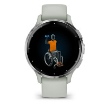 Išmanusis Laikrodis - Garmin Venu 3S 1.2" AMOLED GPS Širdies Ritmo Monitorius Pilkas Sidabras
