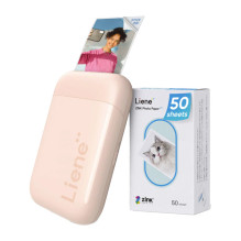 Nešiojamas spausdintuvas - Liene Pearl 2x3" Photo Printer, Bluetooth, 30 atspaudų, rožinė