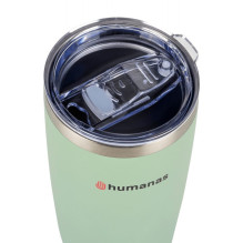 Termo puodelis - Humanas Fluo 600 ml Nerūdijančio Plieno, Dviguba Sienelė, Nepraleidžiantis - Žalias