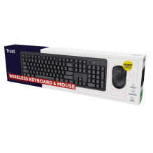 Klaviatūra ir pelė - Trust Ody II Wireless QWERTY klaviatūra ir pelė juoda Klaviatūra ir pelė - Trust Ody II Wireless QWERTY klaviatūra ir pelė juoda