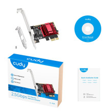 Tinklo plokštė - Cudy PE25 2.5G PCIe Ethernet Adapter Tinklo plokštė - Cudy PE25 2.5G PCIe Ethernet Adapter