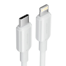 Kabelis - Vention USB-C į Lightning 3A 480Mbps 1m Balta Kabelis - Vention USB-C į Lightning 3A 480Mbps 1m Balta