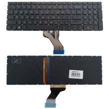 Klaviatūra - HP Pavilion 15-CX, 15-DS Apšviesta JAV išdėstymas Juoda
