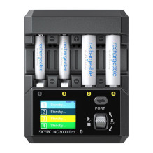 Įkroviklis - SkyRC NC3000 Pro Charger (NiMH / NiCd, 4 slots, 3000 mA, Bluetooth) Įkroviklis - SkyRC NC3000 Pro Charger (NiMH / NiCd, 4 slots, 3000 mA, Bluetooth)