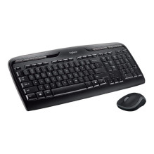 Klaviatūra ir pelė - Logitech Wireless Combo MK330 DE-Layout 920-008533, Black