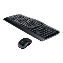 Klaviatūra ir pelė - Logitech Wireless Combo MK330 DE-Layout 920-008533, Black