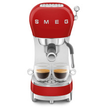 Kavos Aparatas - SMEG ECF02RDEU 15-Bar Rankinis Espresso Aparatas Su Garų Antgaliu, 1.1L Raudonas Kavos Aparatas - SMEG ECF02RDEU 15-Bar Rankinis Espresso Aparatas Su Garų Antgaliu, 1.1L Raudonas