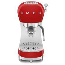 Kavos Aparatas - SMEG ECF02RDEU 15-Bar Rankinis Espresso Aparatas Su Garų Antgaliu, 1.1L Raudonas Kavos Aparatas - SMEG ECF02RDEU 15-Bar Rankinis Espresso Aparatas Su Garų Antgaliu, 1.1L Raudonas
