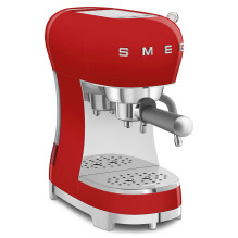 Kavos Aparatas - SMEG ECF02RDEU 15-Bar Rankinis Espresso Aparatas Su Garų Antgaliu, 1.1L Raudonas Kavos Aparatas - SMEG ECF02RDEU 15-Bar Rankinis Espresso Aparatas Su Garų Antgaliu, 1.1L Raudonas