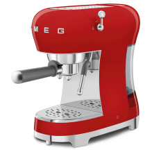 Kavos Aparatas - SMEG ECF02RDEU 15-Bar Rankinis Espresso Aparatas Su Garų Antgaliu, 1.1L Raudonas Kavos Aparatas - SMEG ECF02RDEU 15-Bar Rankinis Espresso Aparatas Su Garų Antgaliu, 1.1L Raudonas