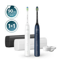 Elektrinė dantų šepetėlė - Philips Sonicare 5500 HX7119 / 01 2 režimai laikmatis slėgio jutiklis tamsiai mėlyna / balta Elektrinė dantų šepetėlė - Philips Sonicare 5500 HX7119 / 01 2 režimai laikmatis slėgio jutiklis tamsiai mėlyna / balta