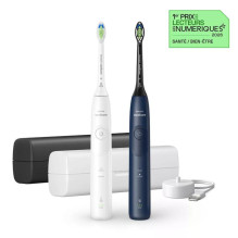 Elektrinė dantų šepetėlė - Philips Sonicare 5500 HX7119 / 01 2 režimai laikmatis slėgio jutiklis tamsiai mėlyna / balta Elektrinė dantų šepetėlė - Philips Sonicare 5500 HX7119 / 01 2 režimai laikmatis slėgio jutiklis tamsiai mėlyna / balta
